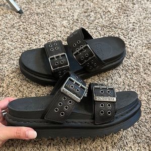 LIKE NEW black Dr Marten Sandals
